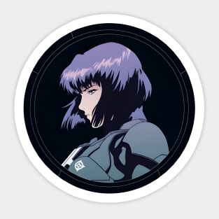 Cybernetic Journeys: Ghost in the Shell Aesthetics, Techno-Thriller Manga, and Mind-Bending Cyber Warfare Art Sticker